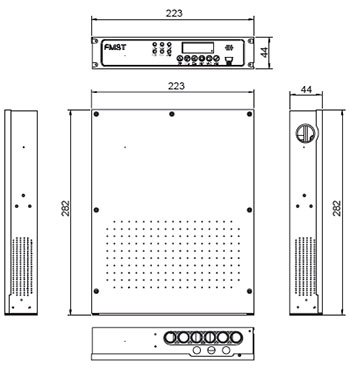 FMST-FXR061吸氣式感煙火災探測器
尺寸圖